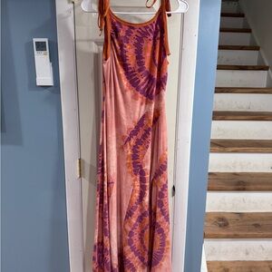 Free People Tie Dye Sundress with Adjustable Tie Straps
